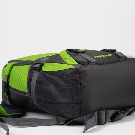 Tourist backpack on lightning, 22/27 l, 3 external pockets, with extension, green color-2