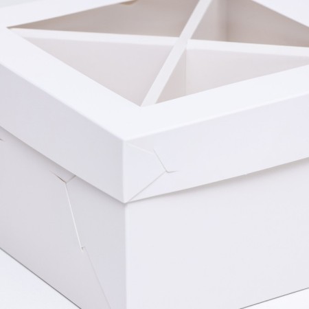 Box under the cake, white, 17 x 17 x 10 cm-2