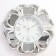 Wall clock, series: interior, "flower", smooth move, 1aa, d-25.5 cm, 50 x 50 cm