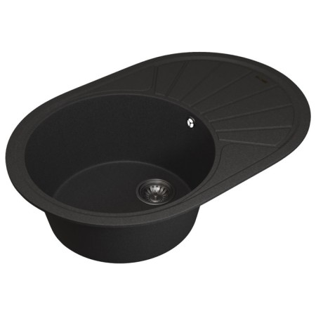 Quartz-quartz kitchen-quartz Uperwood Quartz UPD-02, oval, color 04 black-2