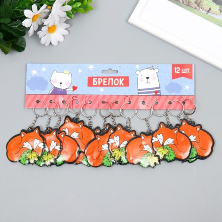 PVC keychain "Sleeping fox" 5.8x6.4 cm-2