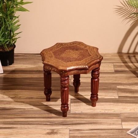 Coffee table 45x45x40 cm, tree shisham-1