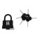 The castle of the hinged "Allur" VS1Ch-376P, D = 10.8 mm, moisture-proof, 6 keys