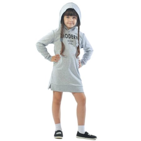 Baby dress, height 98 cm, color gray-melange-2