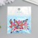 Decor for creativity plastic "Bird pink-orange with gold" 2.3x3.5x0.4 cm