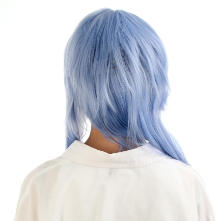 Carnival wig "anime" blue color-4