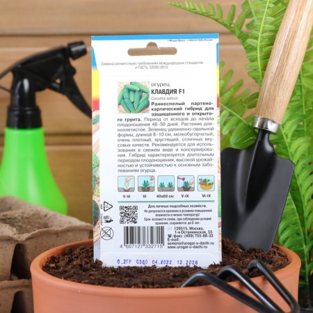 Cucumber seeds "Claudia" F1, 0.2 g.-3