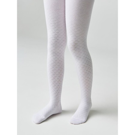 Pantyhose children's cotton CONTE KIDS TIP-Top, height 92-98 cm, white color