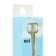 Toothbrush is bilateral, silicone bristles, a scraper for cleaning the tongue, blue