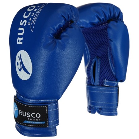 Boxing set for beginners Rusco Sport: bag + gloves, blue color (4 oz)-1