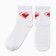 Women's socks "hearts", white color, rr 23-25