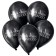 Latex ball 12 "Mama Needs..., pastel, set 25 pcs., Black color, red color