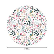 The tablecloth “Oution”, round, Saten, d = 150 cm on the table