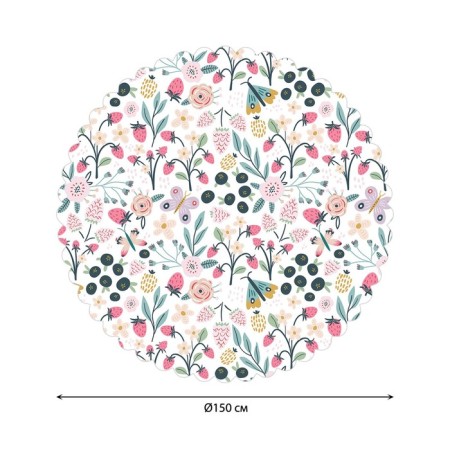 The tablecloth “Oution”, round, Saten, d = 150 cm on the table