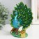 Souvenir Polystone "Green Peacock with the Royal Tail" 11.5x6x12 cm