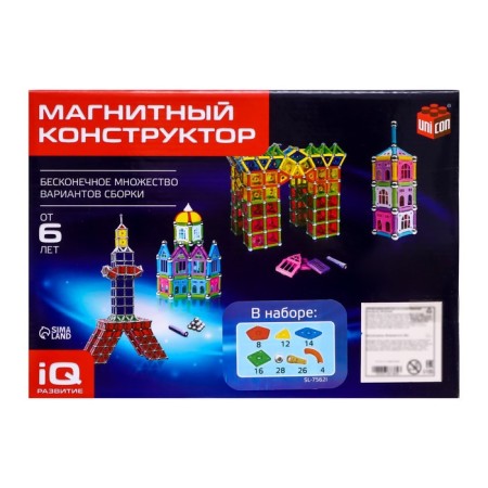 Designer magnetic "unusual figures", 108 parts-6
