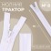 Lightning "Tractor", No. 8, detachable, castle machine, 80 cm, white color