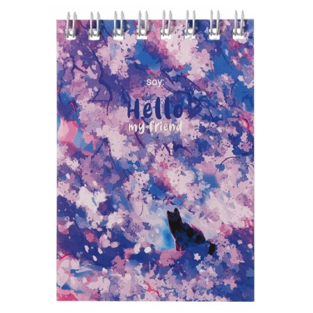 Notepad A7, 40 sheets in a cage on the crest "MIX for Girls", covered cardboard, mix-1