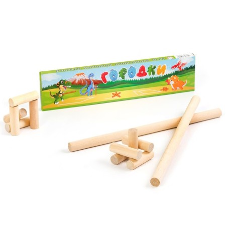 Game Glats "Game time. Dinosaurs", bits 2 pcs 49 x 2.5 cm, towns 10 pcs 9 x 2.5 cm-1