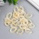 Decor for creativity plastic "Ring for the chain" pastel yellow set 25 pcs 2.3x1.65 cm