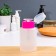 Pump bottle, 200 ml, pink/transparent color