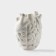 Vase for flowers decorative "Anatomy", white, 14 x 20 cm