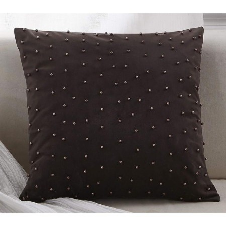 Pillowcase "Pearls", size 45x45 cm, coffee color