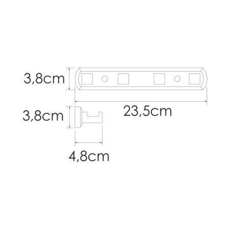 Wall-mounted bracket Rhin K-8774, silver-1