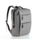 Men's backpack on a zipper, 4 outer pockets, with USB, gray color