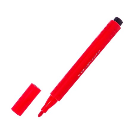 Flomasters 24 colors with a bullet -shaped tip, in a plastic penal penet of dino mix-4