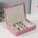Casket to the leatherette for jewelry "Glovan. Strips. Bant" Pink metallic 17x24x7 cm