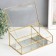 Casket glass with a metal frame "Transparency" gold 10x14.5x25 cm
