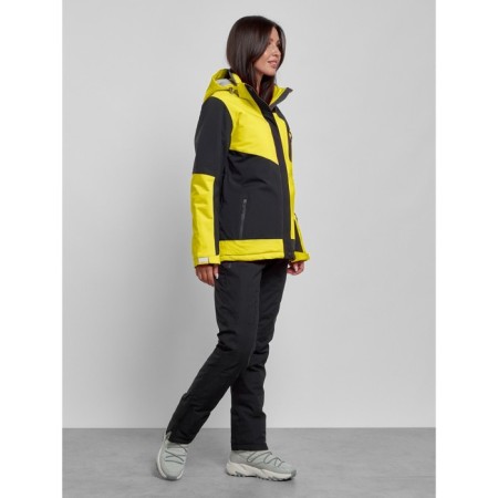 Ski costume female winter, size 50, yellow color-2