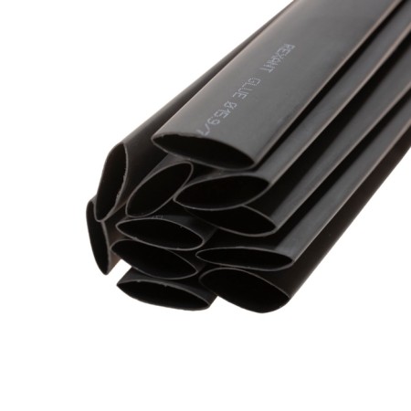 Thermal -assigned STTK (2: 1) pipe is two -walled adhesive 15.9/7.95mm, black, packaging 10 pcs. 1m REX-4