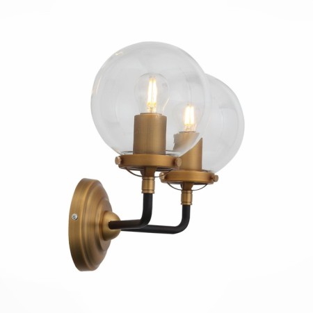 Sconces st. SL234.401.02. Varieta. 2x40 watts, E27, 36x27 cm, black color, gold-8