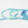 A satin ribbon "Golden threads", 6 mm × 23 ± 1 m, blue color No. 020