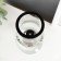 Glass of glass per 1 candle "Crystal ball" Black inserts 14x7x7 cm