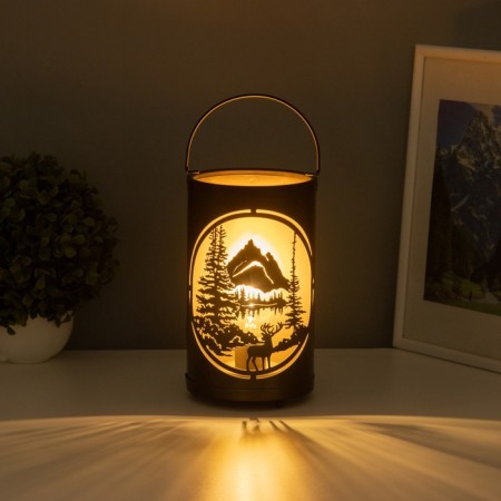 Lamp "Sunset in the Forest" LED 3HAAA Black 12x12x20.5cm-2