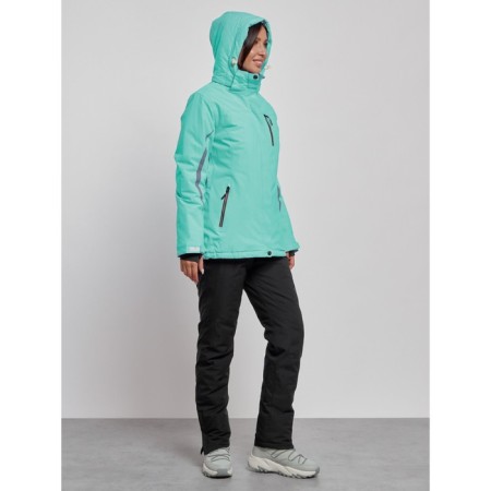 Ski costume female winter, size 46, turquoise color-2