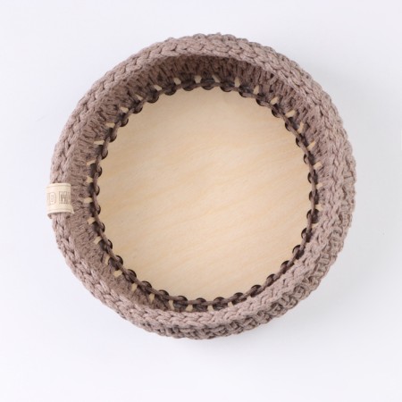 Baby basket, 16 x 7.5 cm, coffee, cotton-5