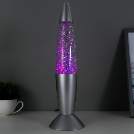 Typhoon lamp Led, lava, sparkles, silver 35.5 cm Risalux-1
