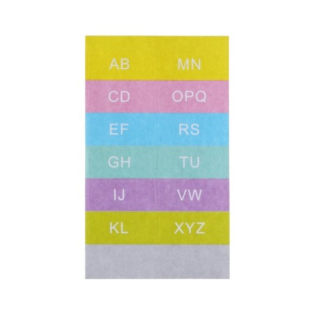 Elastic band A6, 12 departments, patterns, turquoise pastel-5