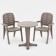 Set of garden furniture "Provence": table round diameter 65 cm + 2 chairs, mokko