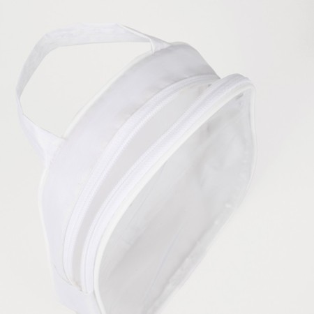 Cosmetic bag with a lightning, with a pen, white color-3