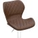 Barrier stool PORCH Metal/Eco -leather, chrome/brown 46x49x88 cm