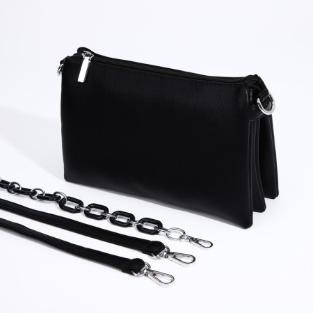 Bag Cross-Bodi with a zipper, black color-5
