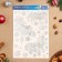 Set of stickers design "festive mood" holographic foil, 49.3x33.6cm