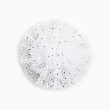 Outlet. Bant for hair on elastic band, white, 11 cm, kitty Marie-6
