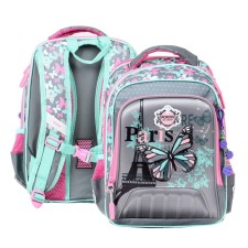 Frame backpack 39 x 29 x 17 cm, gray/turquoise ACR22-179-11