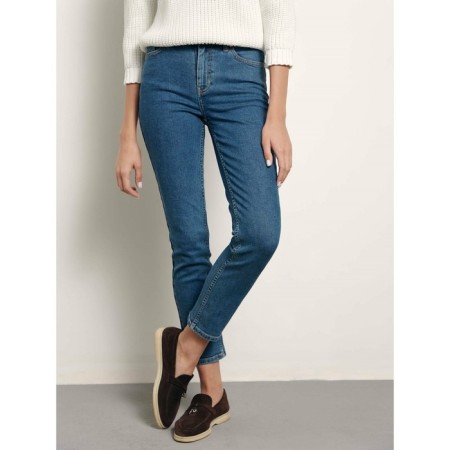 Women's jeans with a high landing CONTE Elegant Slim, size XS, color authentic blue-4